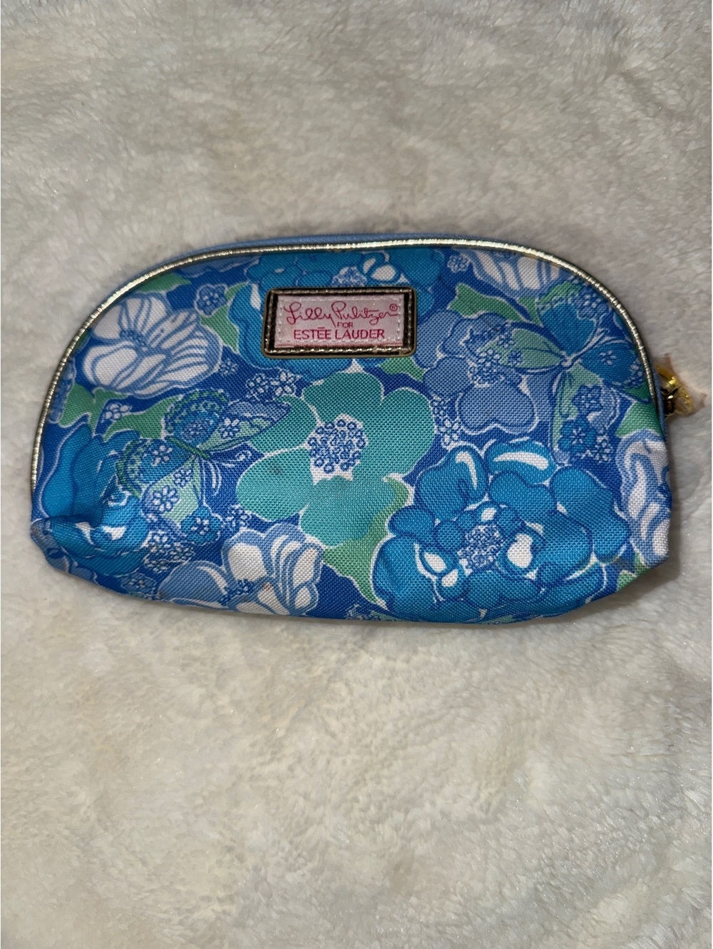 Lilly Pulitzer for Estée Lauder Floral Print Cosmetic Bag with Pink Interior